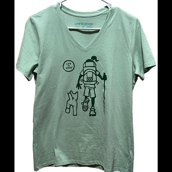 Life IS Good Womens T-SHIRT Jackie Rocket TR SIZE S NWT‎ - Picture 1 of 3